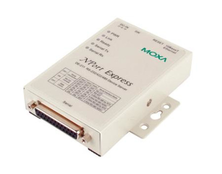 Moxa NPort Express DE-211 Network transmitter & receiver Белый