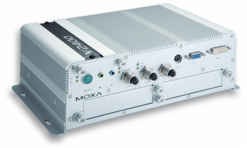 Moxa V2426-T-XPE 1.6ГГц N270 Алюминиевый, Черный ПК/рабочая станция