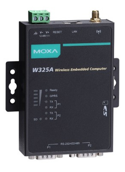 Moxa W325A-LX 0.192ГГц Черный, Зеленый ПК/рабочая станция