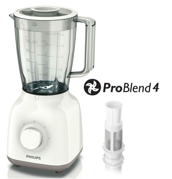 Philips Daily Collection HR2101/00 Tabletop blender 1.5L 400W Beige,White blender