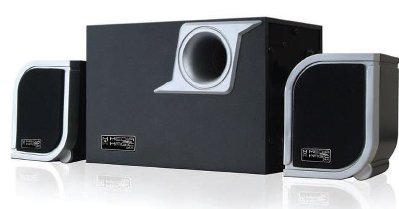 Media Magic Plus MMP-1100C 2.1 1500W Black,Silver speaker set