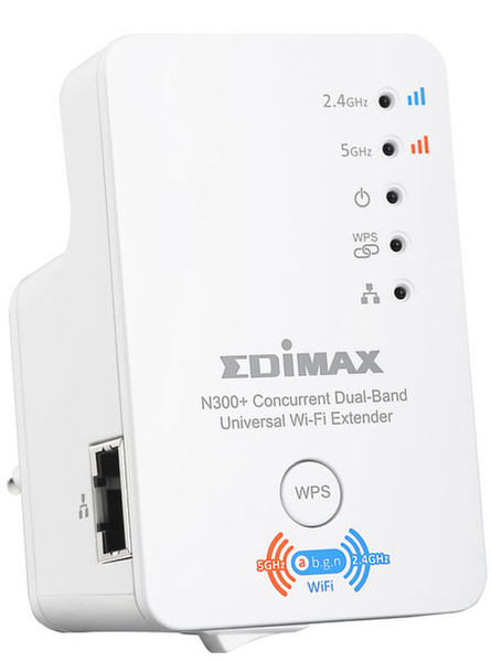 Edimax EW-7238RPD 300Мбит/с Подключение Ethernet Wi-Fi Белый 1шт PowerLine network adapter