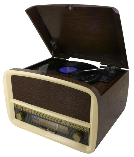 Soundmaster NR518 Beige,Brown audio turntable
