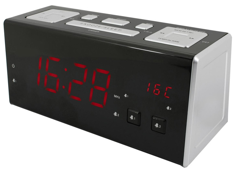 Soundmaster UR965 Clock Black,Silver