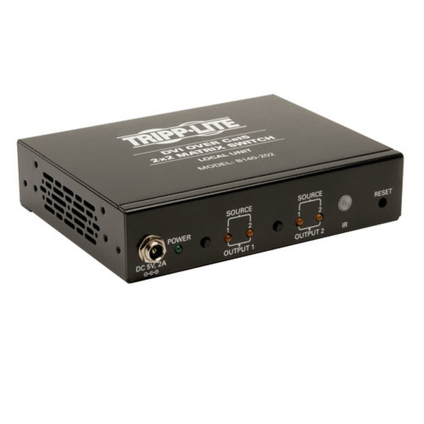 Tripp Lite 2x2 DVI over Cat5 / Cat6 Matrix Splitter Switch, Video Transmitter, Up to 60.96 m (200-ft.) video splitter