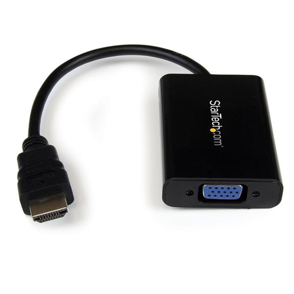 StarTech.com HDMI to VGA Video Adapter Converter with Audio for Desktop PC / Laptop / Ultrabook - 1920x1200