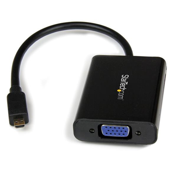StarTech.com Micro HDMI to VGA Adapter Converter with Audio for Smartphones / Ultrabooks / Tablets - 1920x1200