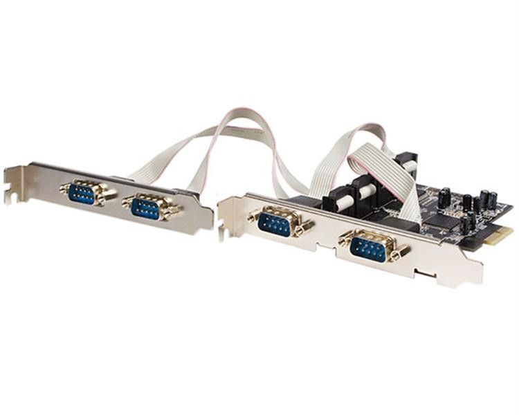 StarTech.com 4 Port Native PCI Express RS232 Serial Adapter Card with 16550 UART