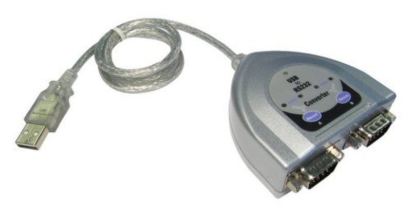 Max Value MV42262 USB 2.0 2 x Serial Silber Kabelschnittstellen-/adapter