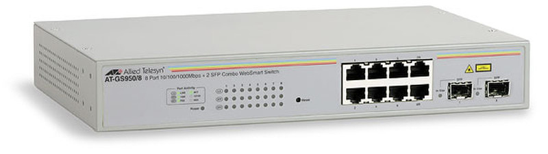 Allied Telesis AT-GS950/8POE gemanaged Energie Über Ethernet (PoE) Unterstützung Netzwerk-Switch