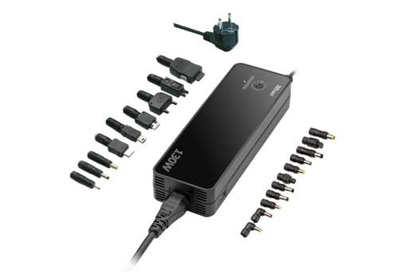 Trust 130W Compact Multi Function Notebook Power Adapter PW-2130 Schwarz Netzteil & Spannungsumwandler