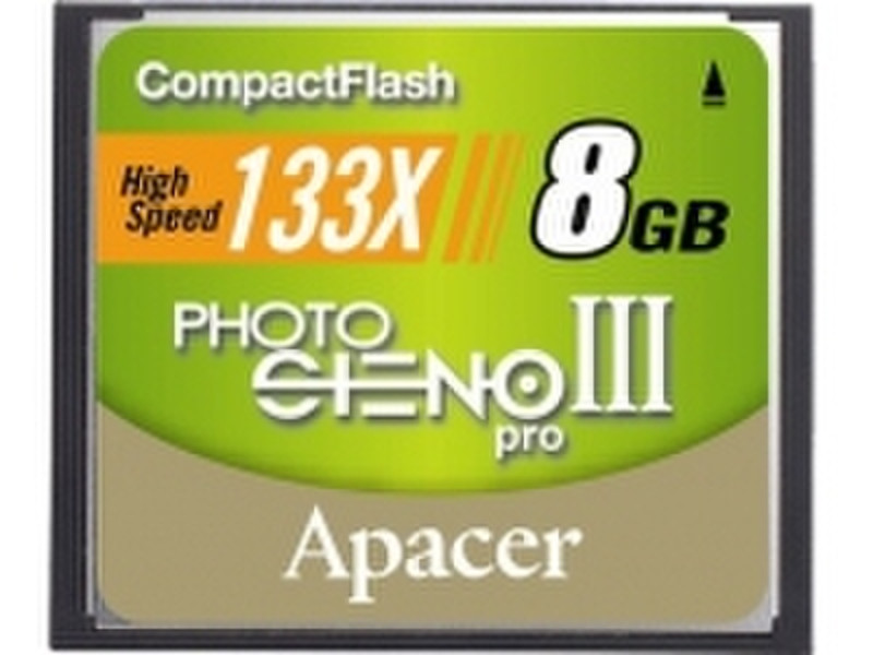 Apacer 8 GB Photo Steno Pro III CF 133x 8GB CompactFlash memory card
