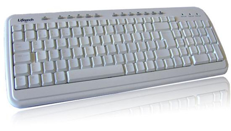 Lifetech Teclado Backlight USB QWERTY White keyboard