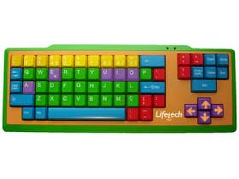 Lifetech Teclado Kids Keyboard USB USB QWERTY Multicolour keyboard