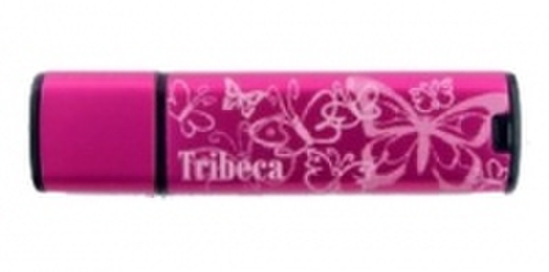 Tribeca 2GB Splash Drive - Pink Butterfly 2GB USB 2.0 Type-A Pink USB flash drive