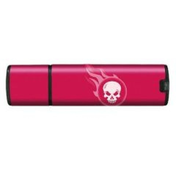 Tribeca 8GB Splash - Pink Flaming Skull 8GB USB 2.0 Type-A Pink USB flash drive