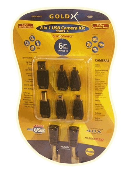 Offspring Technologies GXQUC8-06 8 in 1 Camera Kit Черный кабельный разъем/переходник