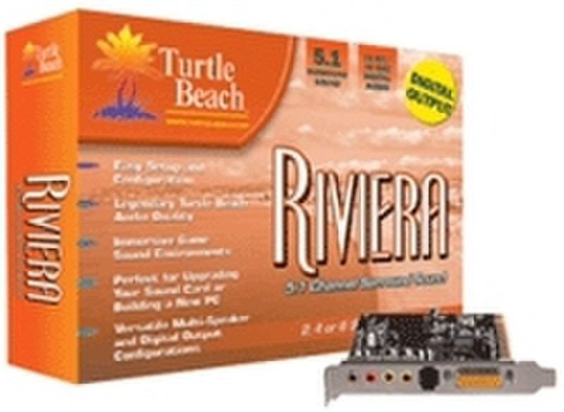 Turtle Beach Riviera PCI Sound Card with 5.1 Surround Sound Eingebaut 5.1channels PCI