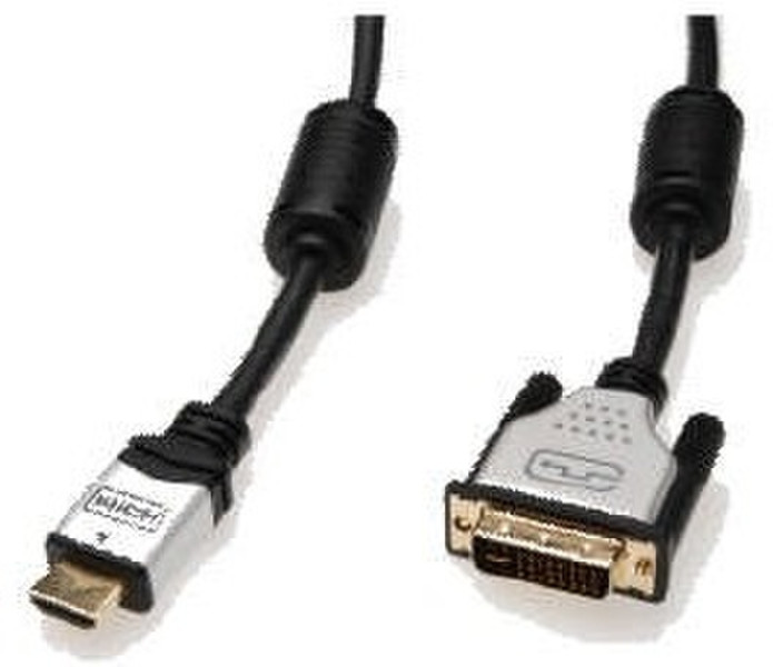 M-Cab HDMI Kabel, Typ A-DVI-I 3m HDMI DVI-I Schwarz