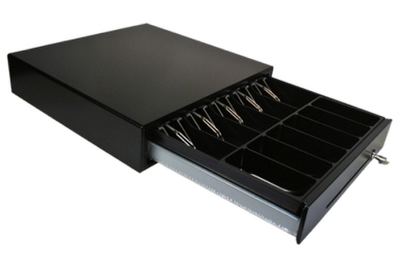 M-S Cash Drawer J-184 Пластик, Нержавеющая сталь, Стальной Черный лоток для кешбоксов