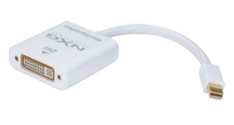 NXG Technology NX-MDP-DVI Mini DisplayPort DVI Белый кабельный разъем/переходник