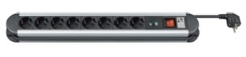 M-Cab Steckdosenleiste Protector 8 - Alu Indoor 8AC outlet(s) 1.4m Black,Grey power extension