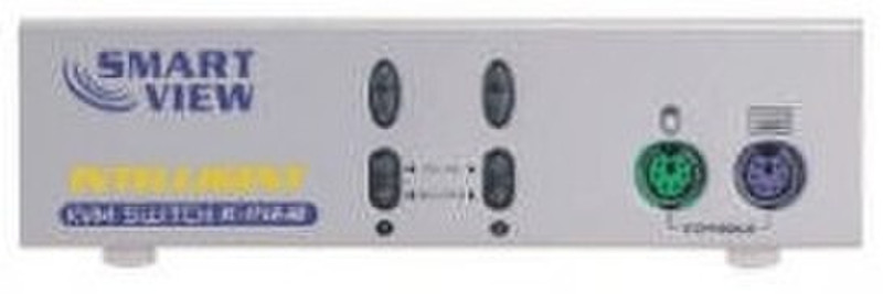 M-Cab KVM - DVI Switch - 2 Port Silber Tastatur/Video/Maus (KVM)-Switch