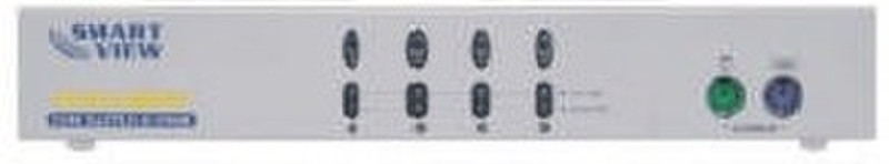 M-Cab KVM - DVI Switch - 4 Port Silber Tastatur/Video/Maus (KVM)-Switch