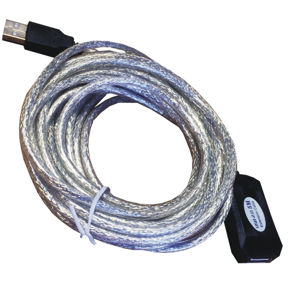 M-Cab USB A/USB A M/F 5m 5m USB A USB A Black,Silver USB cable