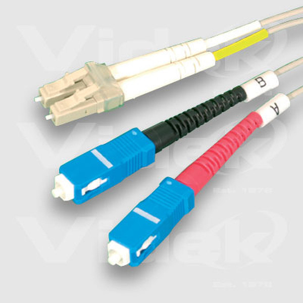 Videk 62.5/125 OM1 LC to SC Duplex Fibre Optic Cable 40m 40m LC SC Glasfaserkabel