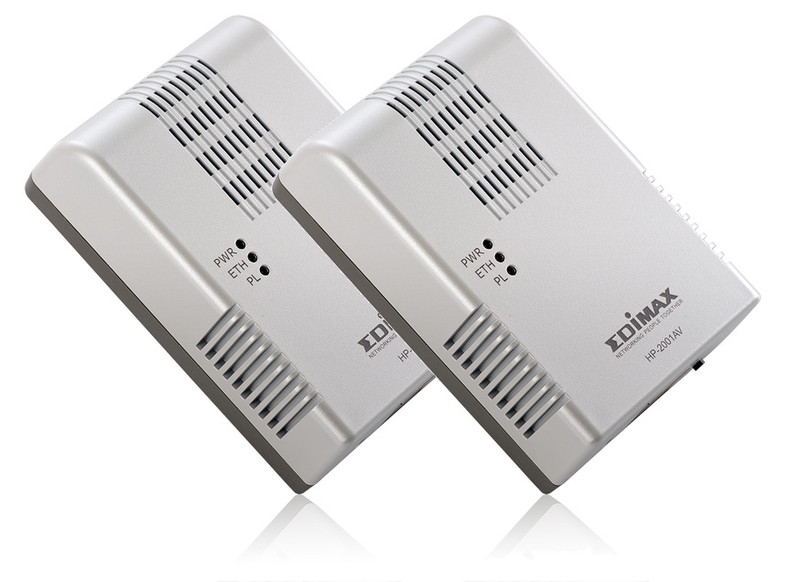 Edimax 200Mbps PowerLine Ethernet Adapter 2pcs kit 200Mbit/s Netzwerkkarte