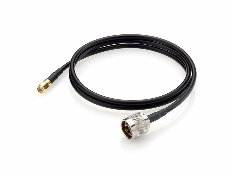 LevelOne RPSMA - N 1m M/M 1м RP-SMA Черный коаксиальный кабель