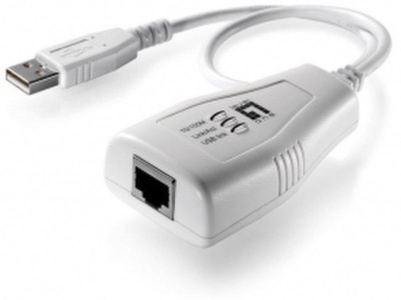 LevelOne USB Net Connector USB A White USB cable