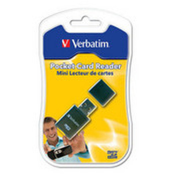 Verbatim Pocket Card Reader USB : microSD / microSDHC USB 2.0 Black card reader