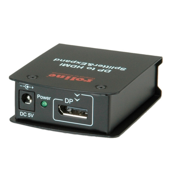 ROLINE DisplayPort-HDMI Video-Splitter, mit Expand Funktion, 2fach Videosplitter