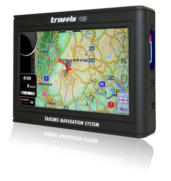 takeMS Navigation traffix 43 (Europa) Портативный Сенсорный экран 220г Черный навигатор