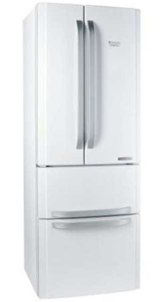Hotpoint E4DAAWC freestanding 402L A+ White side-by-side refrigerator