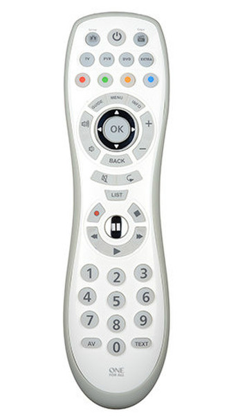 One For All Simple 4 IR Wireless press buttons White remote control