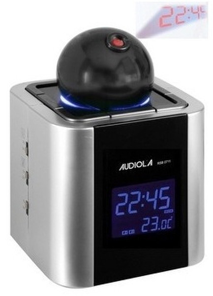 Audiola RSB-0711 Clock Analog Black,Silver