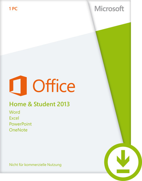 Microsoft Office Home & Student 2013, 32/64-bit, PkLic, Dwnld, POL