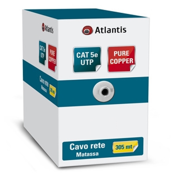Atlantis Land P019-N150-305M 305m Cat5e U/UTP (UTP) Grey networking cable