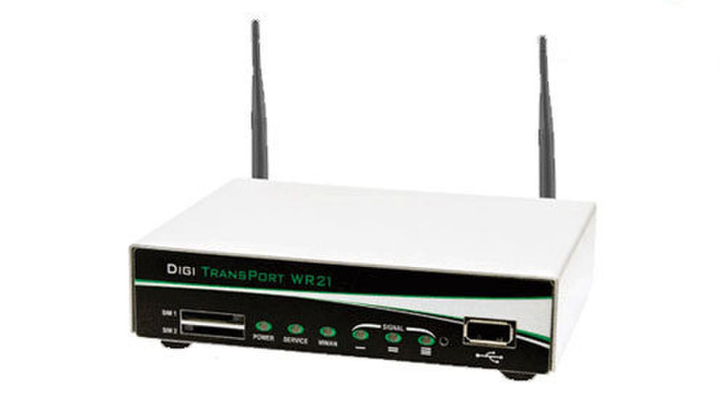 Digi WR21-L21B-DE1-SU Eingebauter Ethernet-Anschluss Schwarz, Weiß Kabelrouter