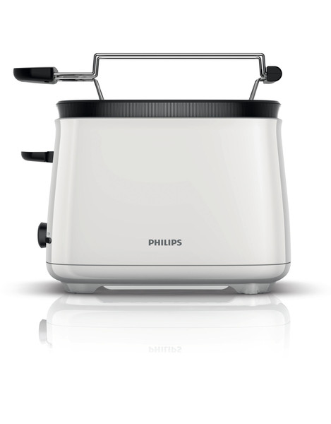 Philips HD2850/53 2ломтик(а) 900Вт Черный, Белый тостер