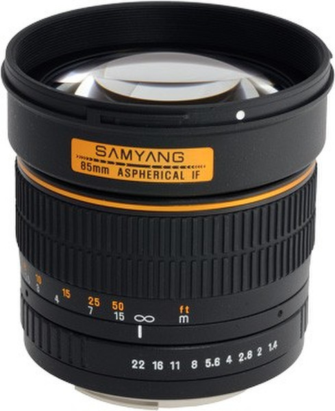 Samyang 85mm f/1.4 IF MC Aspherical Беззеркальный цифровой фотоаппарат со сменными объективами Telephoto lens Черный