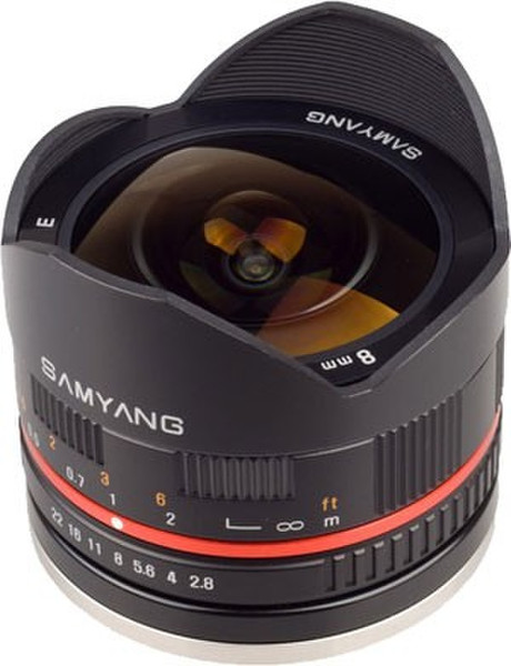 Samyang 8mm f/2.8 UMC Fisheye SLR Wide fish-eye lens Черный