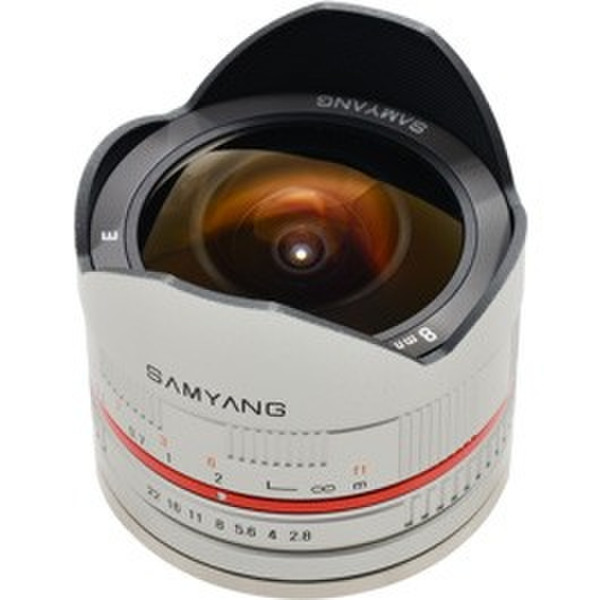 Samyang 8mm f/2.8 UMC Fisheye MILC Wide fish-eye lens Silver