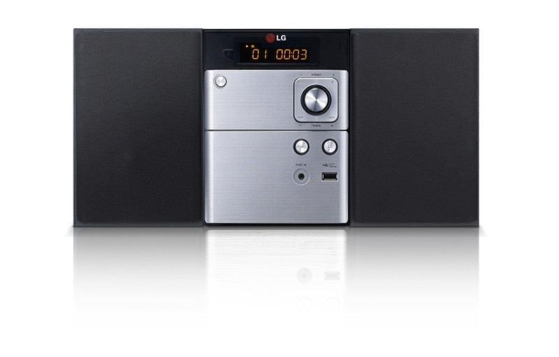 LG DM1530 Micro-Set 10W Schwarz, Silber Home-Stereoanlage