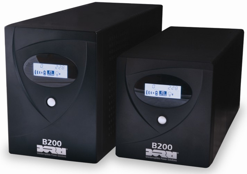 Borri B200 3kVA Zeile-interaktiv 2000VA 6AC outlet(s) Turm Schwarz Unterbrechungsfreie Stromversorgung (UPS)