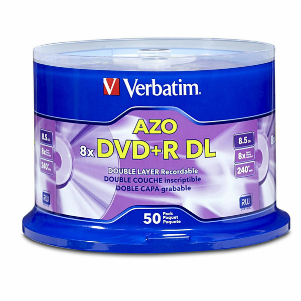 Verbatim DVD+R DL 8.5GB 8X 50 pk 8.5GB DVD+R DL 50pc(s)