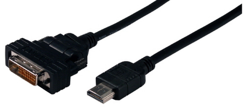 QVS HDMI - DVI m/m 3m 3m HDMI DVI Schwarz Videokabel-Adapter